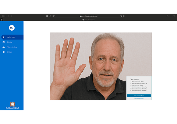 A guy on telehealth consultation