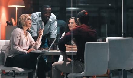 People talking in the office