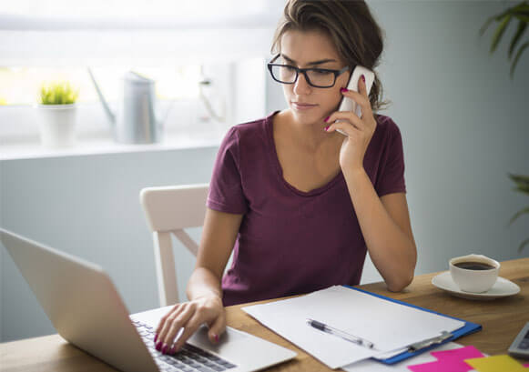 Woman on the phone