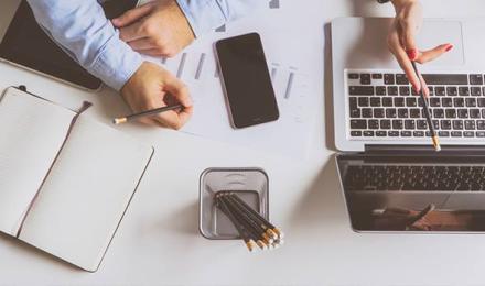 workspace on desk