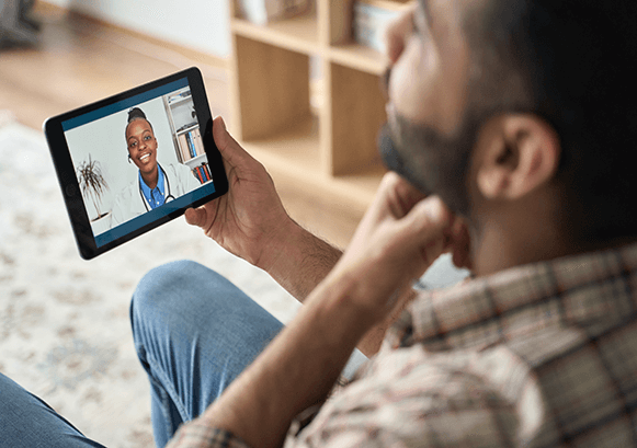 Man with a tablet